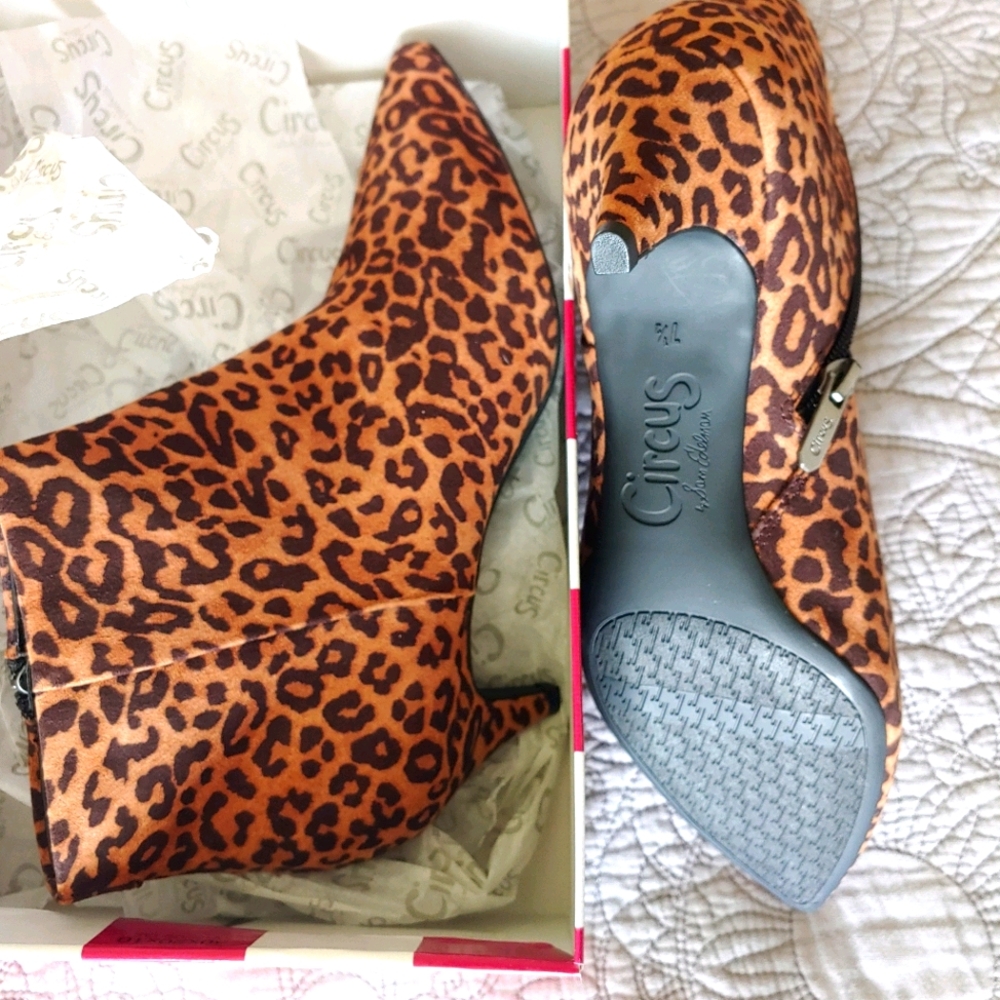 Sam Edelman leopard print booties